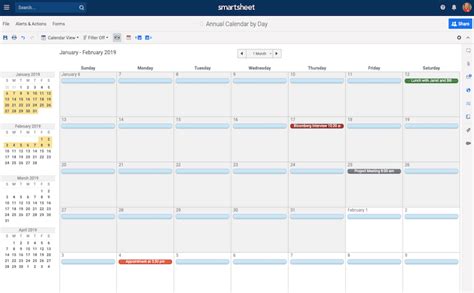 Free Blank Calendar Templates Smartsheet