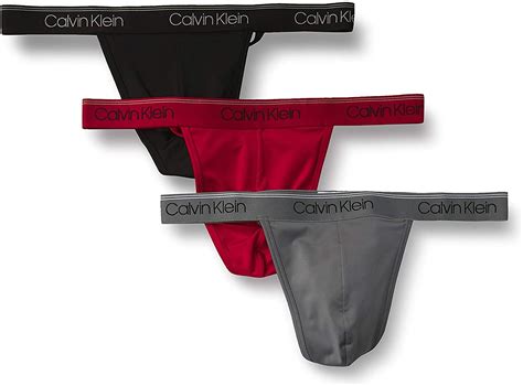Calvin Klein Mens Underwear 3 Pack Microfiber Stretch Thong