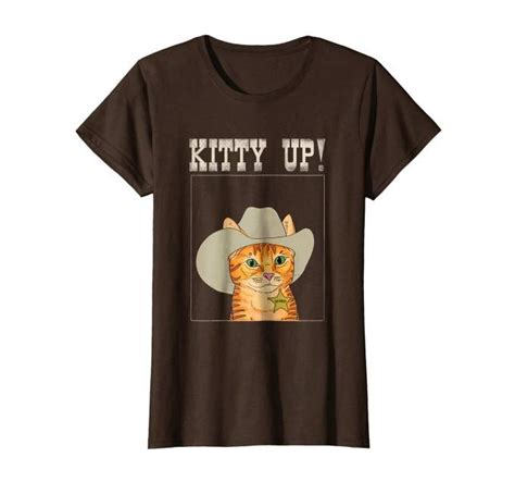 Kitty Up Cute Cowboy Western Cat Funny Animal Memes Animal Shirts