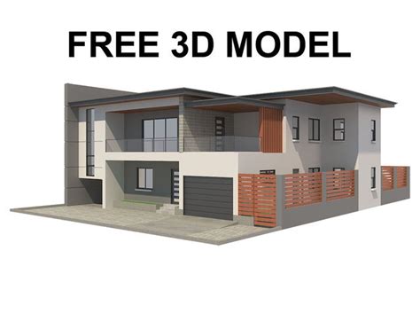 Modern House 5 Free 3d Model Cgtrader