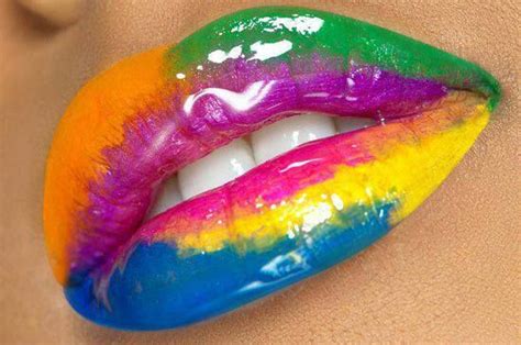 Colorful Lips Beautiful Lips Rainbow Lips Lip Art