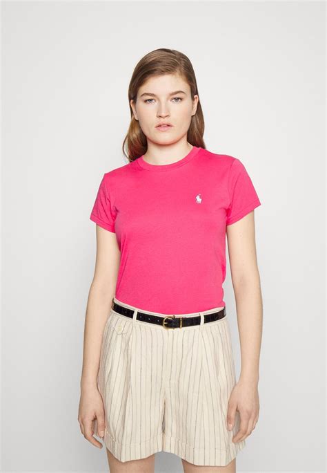 Polo Ralph Lauren Tee Short Sleeve T Shirt Basic Hot Pinkróżowy Zalandopl