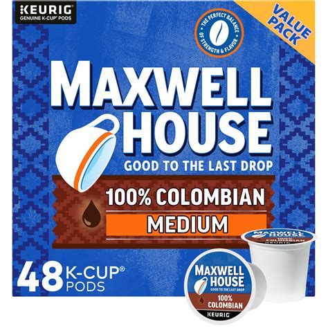 Maxwell House 100 Colombian Medium Roast K Cup® Coffee Pods Value Pack 48 Ct Box