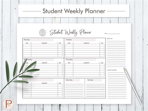 Student Weekly Planner By Helartshop Thehungryjpeg