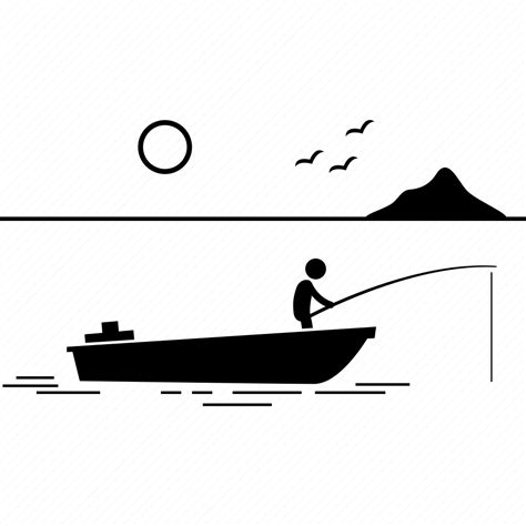Boat Fishing Icon Download On Iconfinder On Iconfinder
