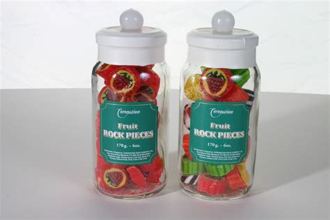 jars of fruit rock sweets personalised sweets party sweets rock candy