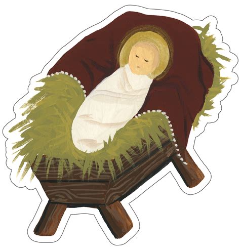 Jesus In A Manger Print And Cut File Snap Click Supply Co