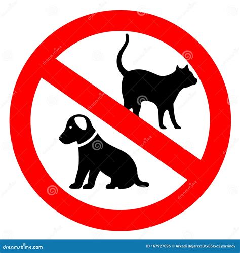 No Pets Vector Sign Stock Vector Illustration Of Cartoon 167927096