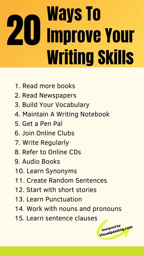 20 Ways To Improve Your Writing Skills Creativity