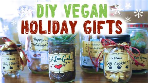 Are you looking for vegan gifts for family and friends? Vegan Holiday Ideas DIY Mason Jar Gifts - YouTube