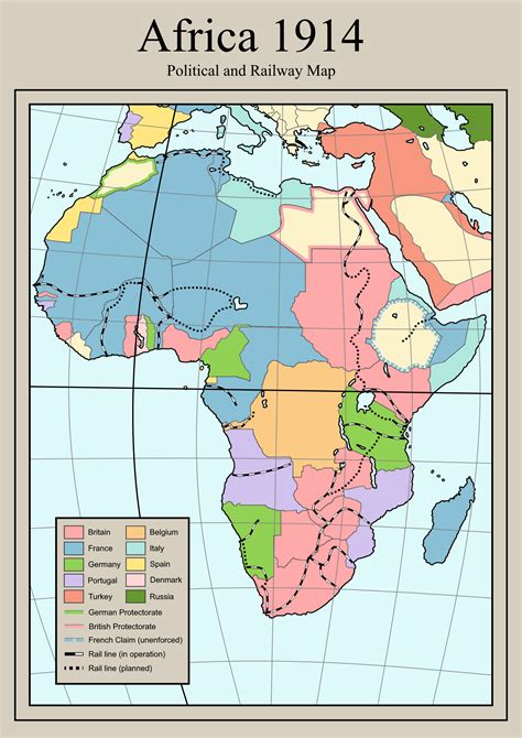 1914 Map Of Africa Colonies Map