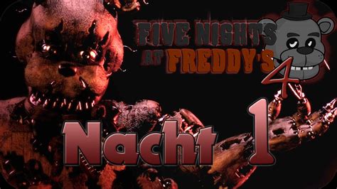 [horror] five nights at freddy´s 4 1 die 1 nacht ist zu schlimm let´s play fnaf 4