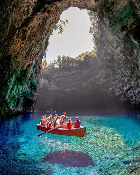 Best Places To Go On Instagram Melissani Cave Greece 😍😍😍 Pic By