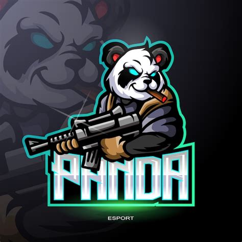 Premium Vector Panda Warrior Mascot For Gaming Logo