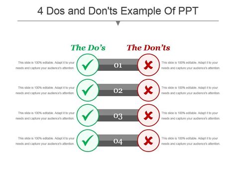 4 Dos And Donts Example Of Ppt Templates Powerpoint Presentation