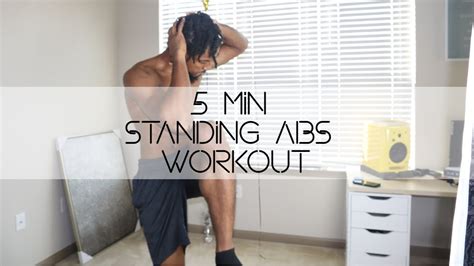 5 Minute Standing Abs Workout Youtube