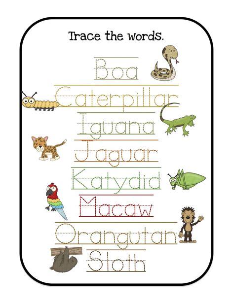 Printable Jungle Worksheets For Preschool