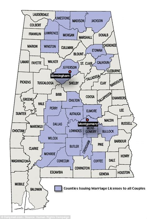 The 28 Alabama Counties That Are Refusing To Let Anyone Get Married