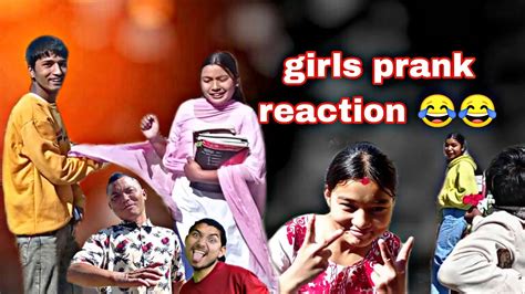 prank cuty girls nepali girls prank reaction😂😂 vlog my first prank girls vlog youtube