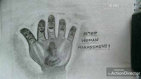 Woman Harassment Stop Woman Harassment How To Draw For Stop Woman Harrassment Dheenu Dx