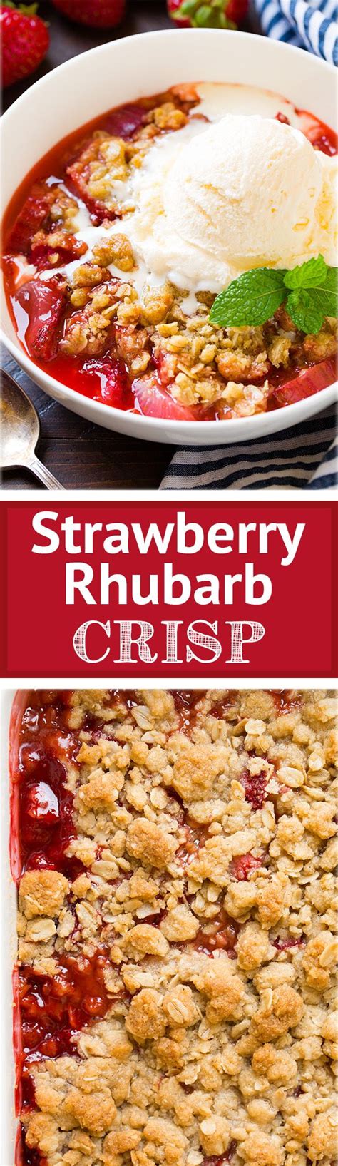 Strawberry Rhubarb Crisp This Is My New Favorite Rhubarb Recipe Its