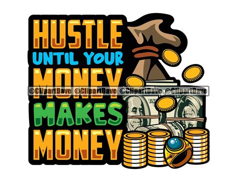 Hustle Until Money Makes Money Svg Design 100 Bill Cash Rich Etsy