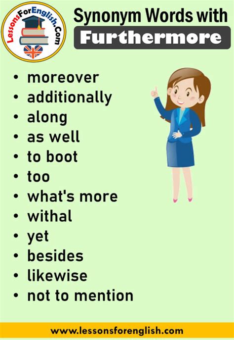 Synonym Words with Furthermore - Lessons For English