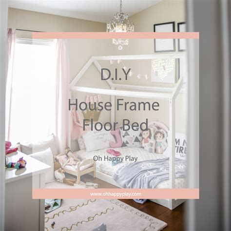 This do it yourself free plan is easy to build and can save you hundreds off the retail! DIY House Frame Floor Bed Plan | House frame bed, Diy ...