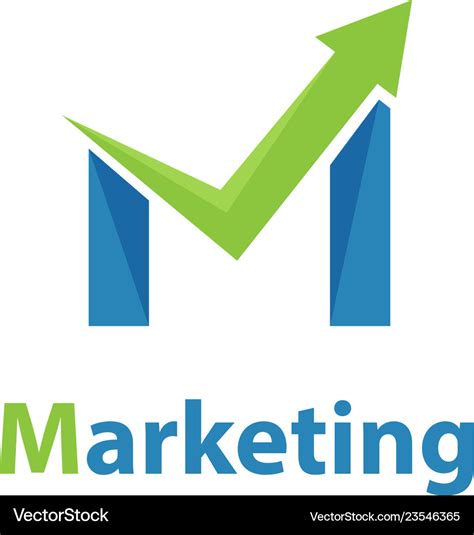 Marketing Logo Design Royalty Free Vector Image