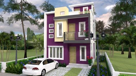 House Plan Drawing 6x10 Meters 20x33 Feet 2 Beds Simple Design House