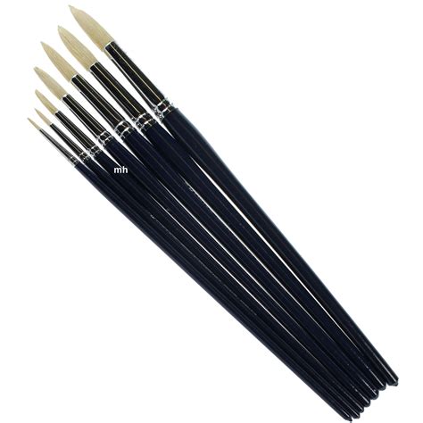Pro Arte Series C Round Brushes Oil Acrylic Paint Hogs Hair Brush