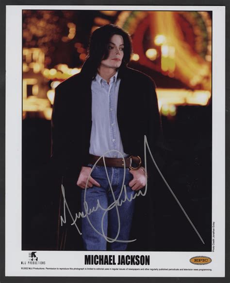 Lot Detail Michael Jackson Signed Original Publicity Photograph