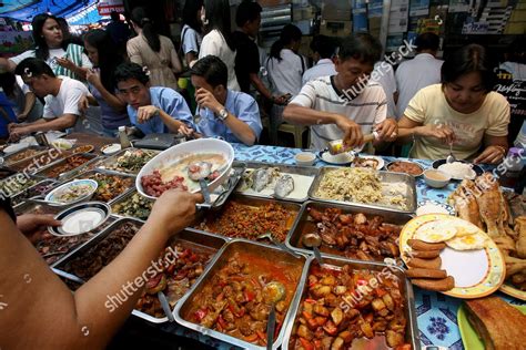 Filipino Workers Take Their Lunch Carinderia Editorial Stock Photo