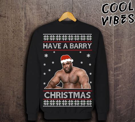 Sitting On A Bed Meme Christmas Sweater Have A Barry Etsy