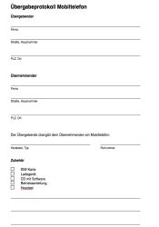 Daraus ergeben sich für sie als unternehmer pflichten, die sie nicht. Handy Übergabeprotokoll (Word) | Vorlage, Muster zum ...