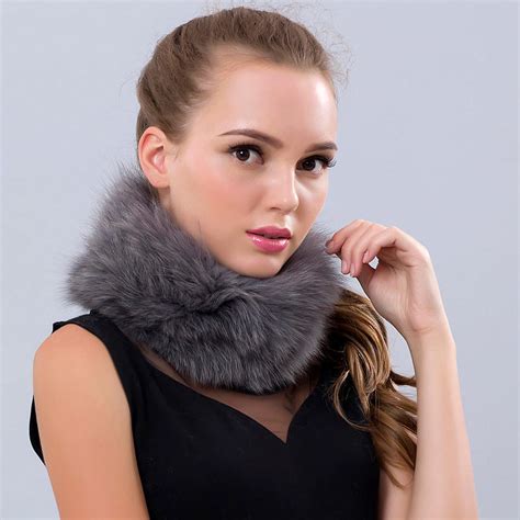 real fur scarves for women fashion rings solid fashion luxury brand real fox fur scarf winter