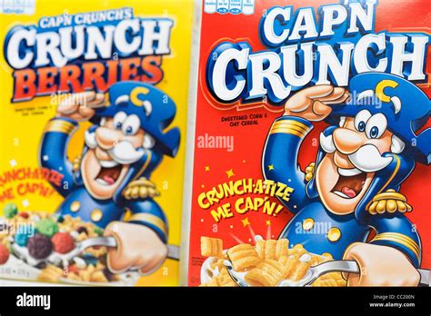 Capn Crunchs Crunch Berries And Capn Crunch Breakfast Cereal Stock