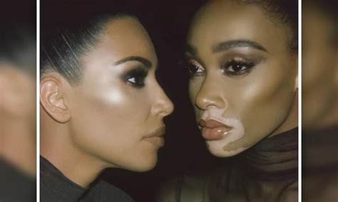 Kim Kardashian And Winnie Harlow Smolder In Sheer Black Tops As They