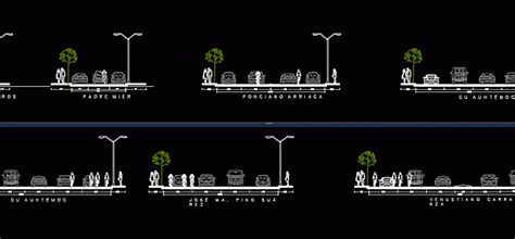 Section Of The Street Plan Detail Dwg File Cadbull