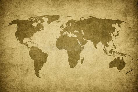Grunge Map Of The World Stock Illustration Illustration Of Global