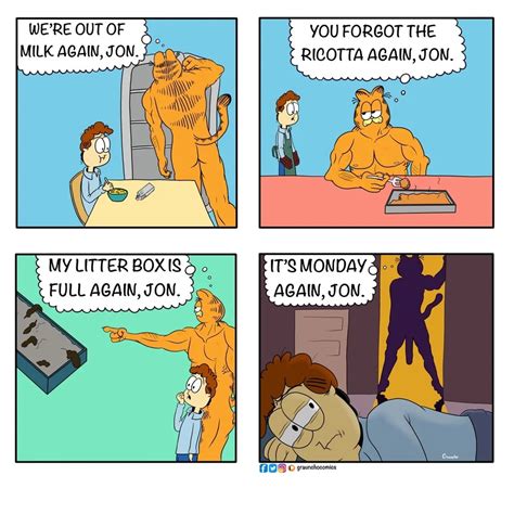 Rule 34 Anthro Garfield The Cat Implied Sex It S Monday Again Jon Arbuckle Male Only Tagme