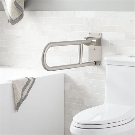 Swing Up Support Rail Ada Compliant Stainless Steel Bathroom
