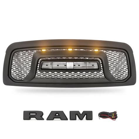 Dodge Ram 1500 2009 2012 Rebel Style Grille With Led Amber Lights