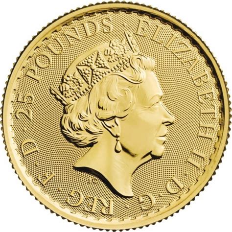 2022 14 Oz £25 Gbp Uk 9999 Gold Britannia Coin European Mint