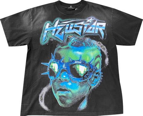 Hellstar Black And Neon Green The Future T Shirt Inc Style