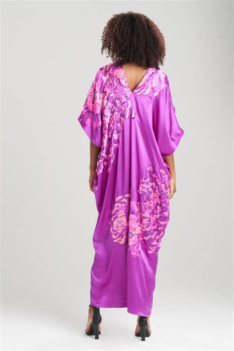 Womens Couture Sumida Embroidered Cocoon Silk Caftan Natori Caftans