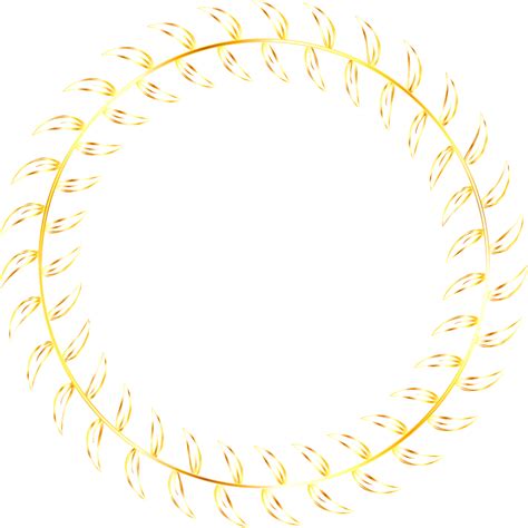 O Círculo Frame Padrões De Flores Douradas Png Flor Círculo Quadro