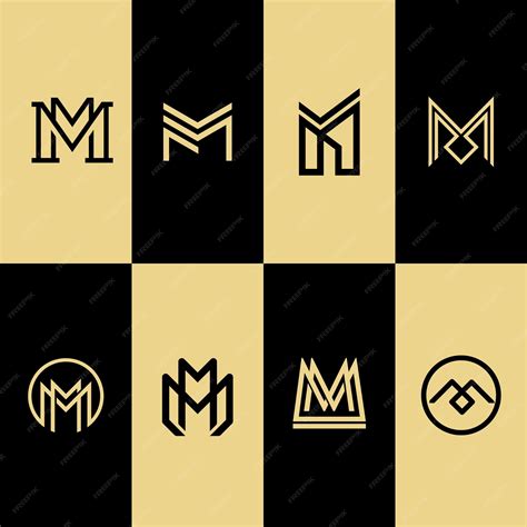 Premium Vector Letter Mm Logo Design Bundle