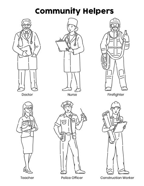 Community Helpers Coloring Pages Printable Printable Vrogue Co