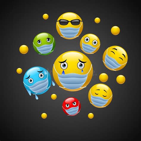 Emoticon With Medical Mask Stock Vector Illustration Of Doctor 192810403